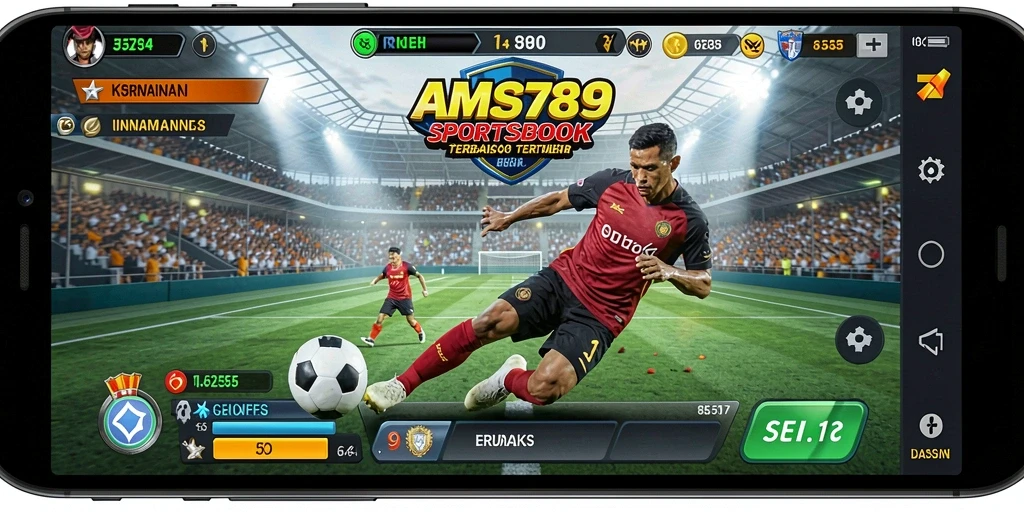 Screenshot AMS789 menampilkan pengalaman taruhan yang mendebarkan.