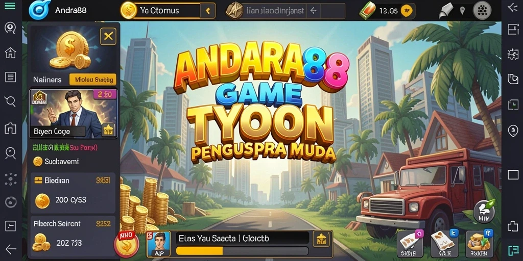 Tampilan menarik dari gameplay ANDARA88 yang penuh strategi bisnis.