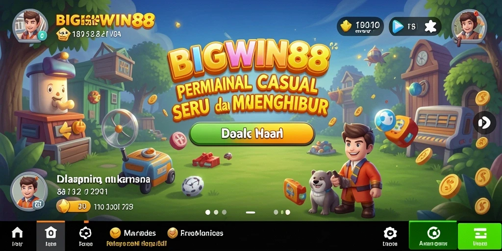Tampilan seru gameplay <strong>BIGWIN88</strong> dengan grafis yang cerah.