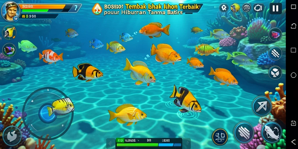 Tampilan gameplay menarik dari BOS01 yang penuh warna.