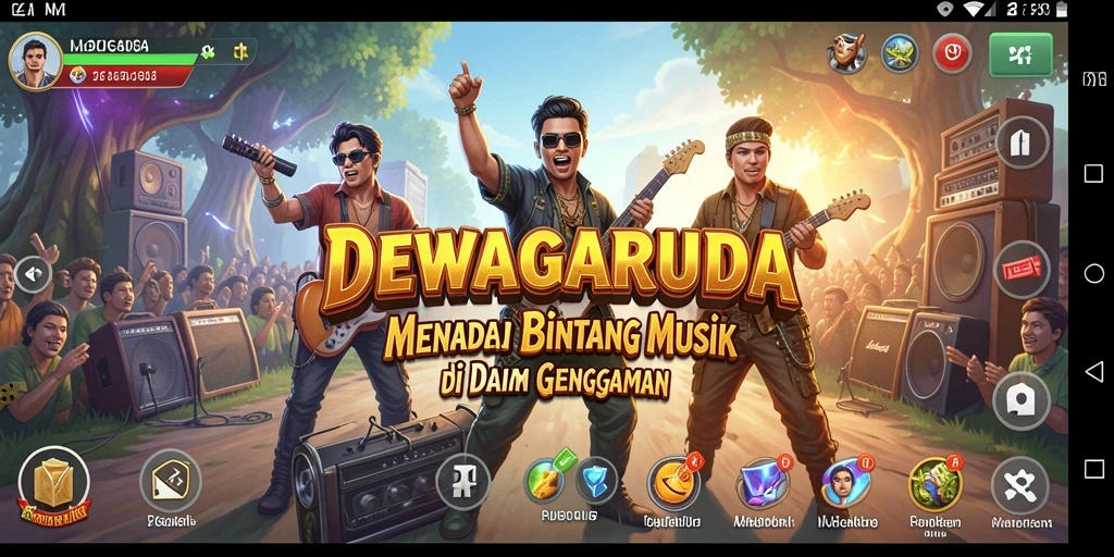 Tampilkan gameplay menarik dari DEWAGARUDA yang penuh warna.