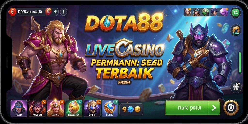 Tampilan gameplay Live Casino DOTA88 yang seru dan mendebarkan.