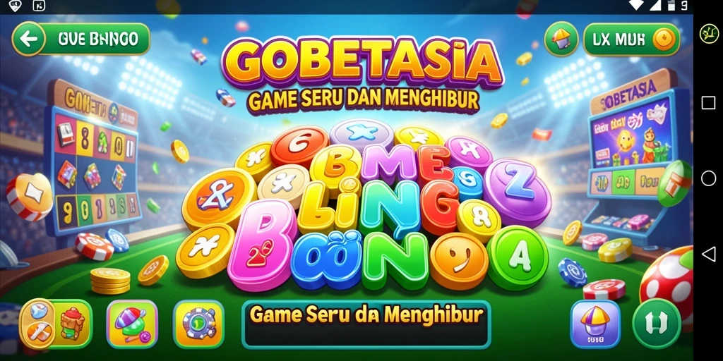 Tampilan permainan Bingo seru di GOBETASIA yang penuh warna.