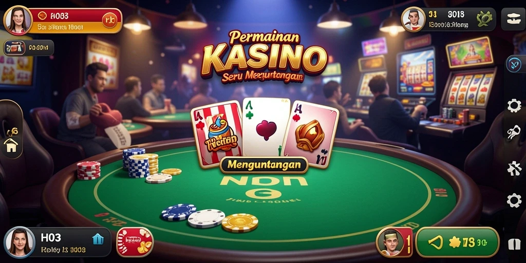 Tangkapan layar gameplay H03 menampilkan keseruan permainan Kasino yang mengasyikan.