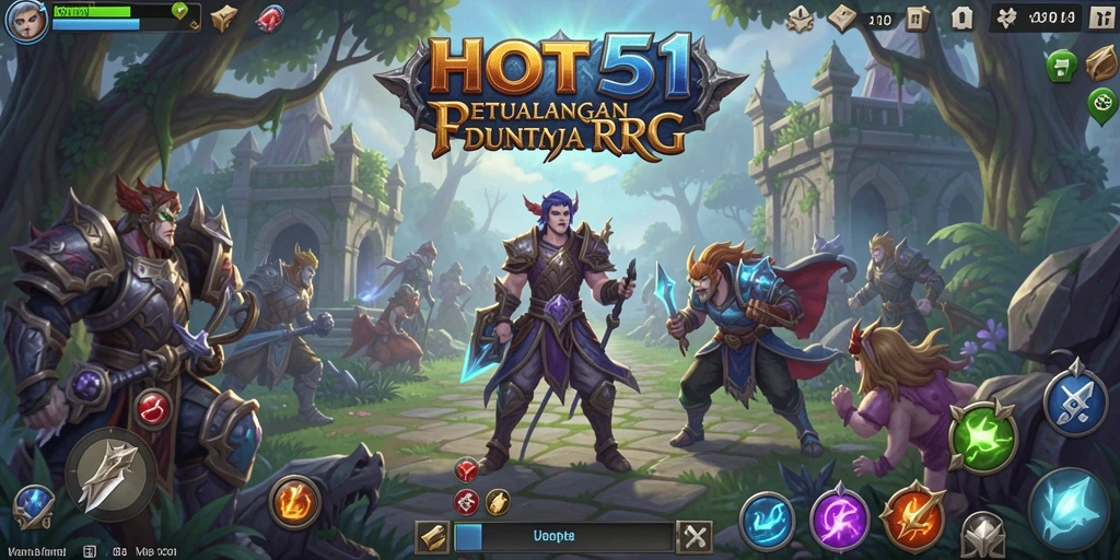 Tampilan gameplay HOT51 yang penuh aksi dan strategi RPG.