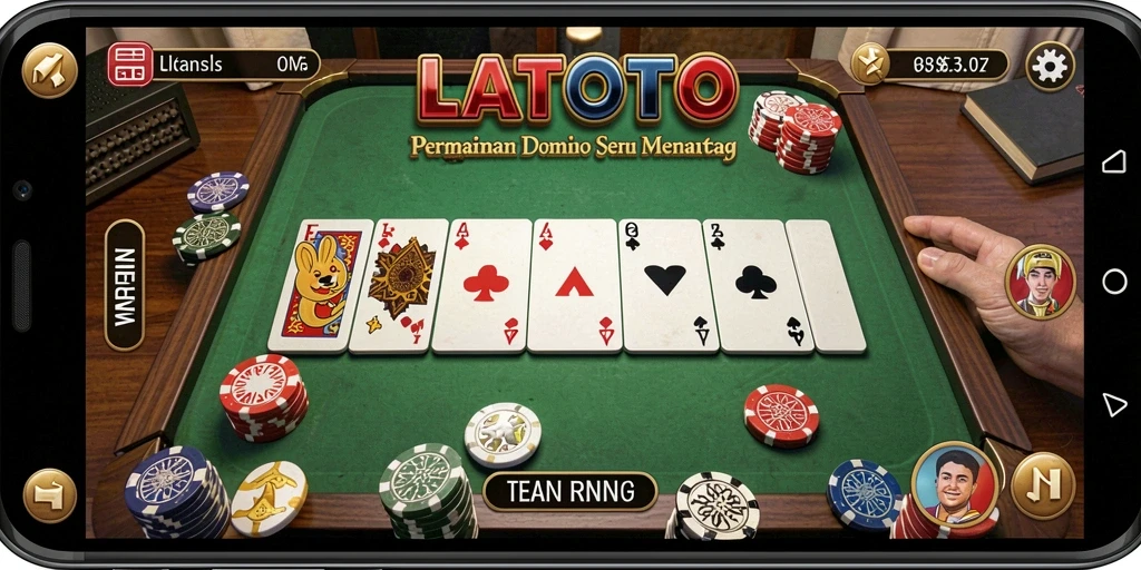 Screenshot gameplay LATOTO yang menampilkan keseruan bermain Domino.