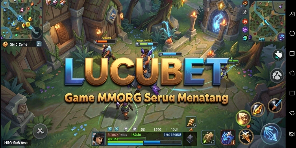 Screenshot utama LUCUBET menampilkan aksi dinamis dalam gameplay MMORPG.