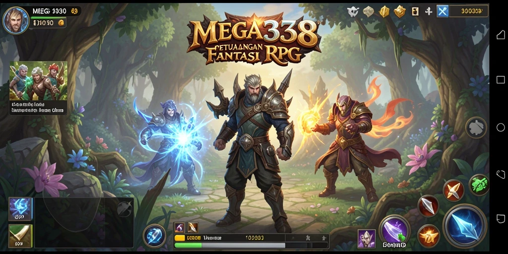 Screenshot menampilkan momen aksi seru dalam gameplay RPG MEGA338.