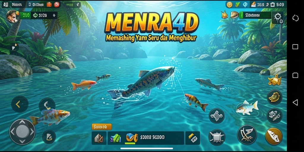 Tampilan menarik gameplay memancing di MENARA4D.