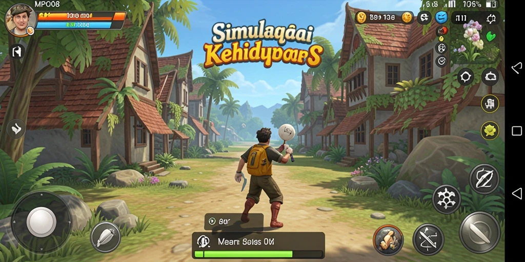 Tampilan gameplay MPO08 yang menarik dan interaktif dalam simulasi kehidupan.