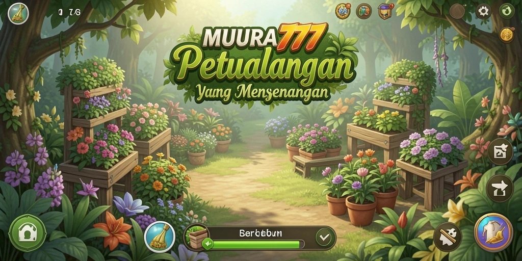 Tampilan gameplay MUARA777 yang menampilkan lahan pertanian yang indah.