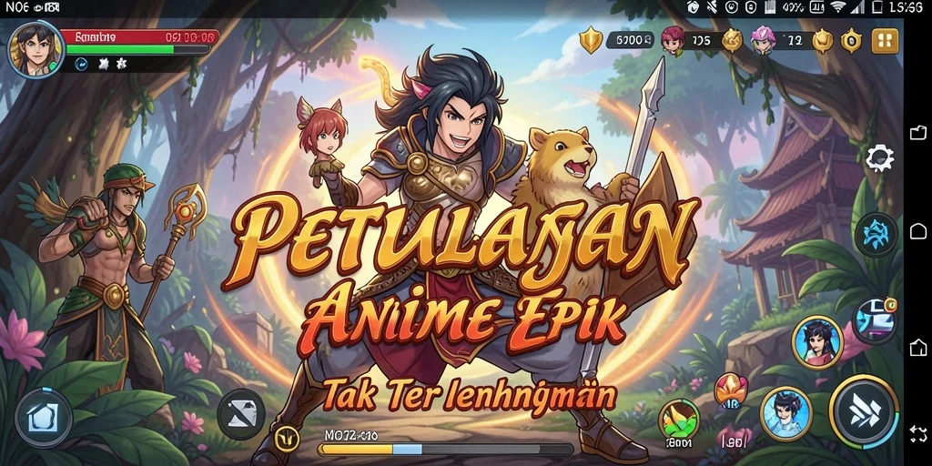 Tampilan gameplay N06 dengan karakter Anime yang menawan dan aksi yang seru.