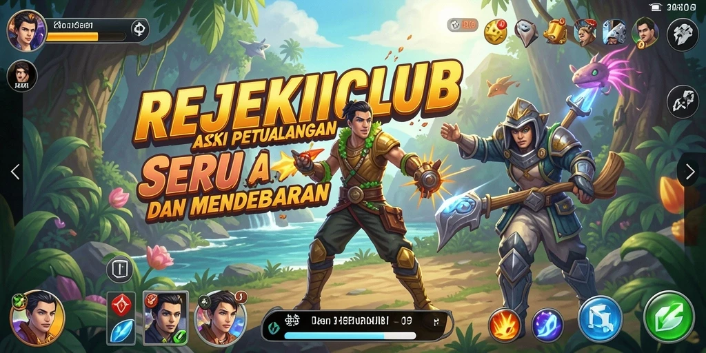 Tampilan gameplay seru dalam REJEKICLUB dengan aksi mendebarkan.