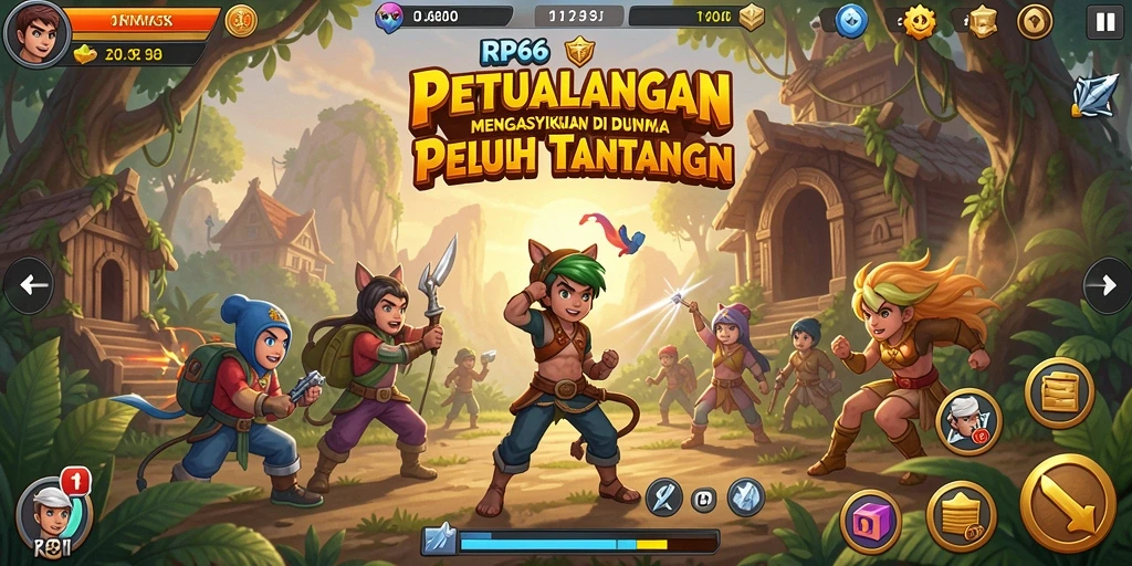 Tampilan gameplay RP66 menunjukkan karakter beraksi dalam petualangan yang mendebarkan.