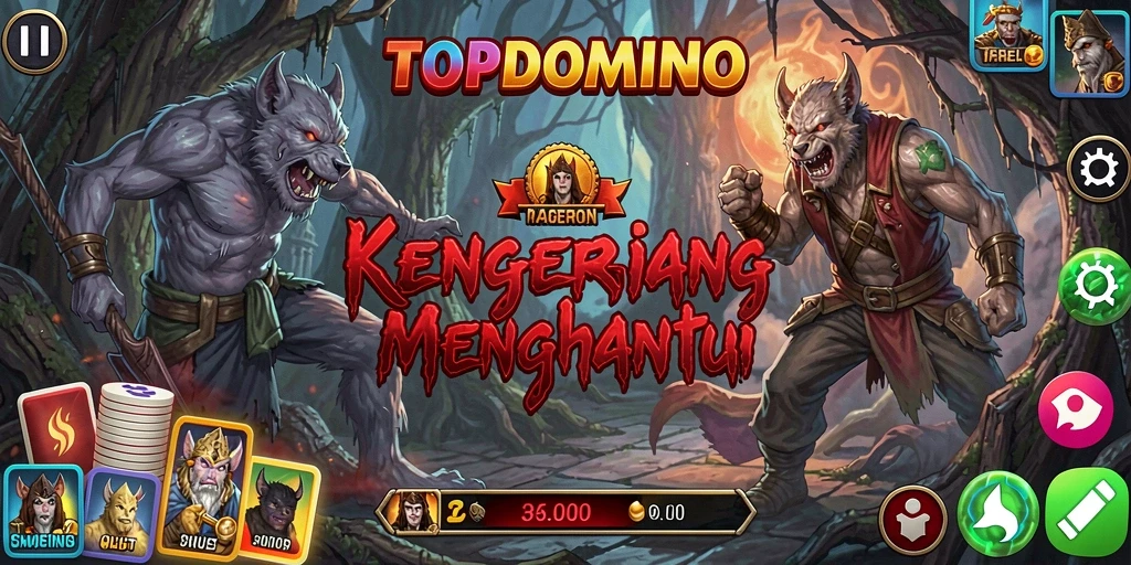Tampilan gameplay menegangkan di dunia kegelapan TOPDOMINO.