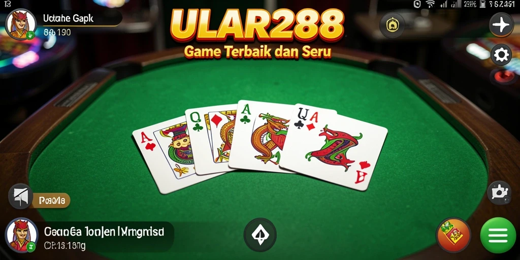 Tampilan gameplay seru permainan Gaple di ULAR288.
