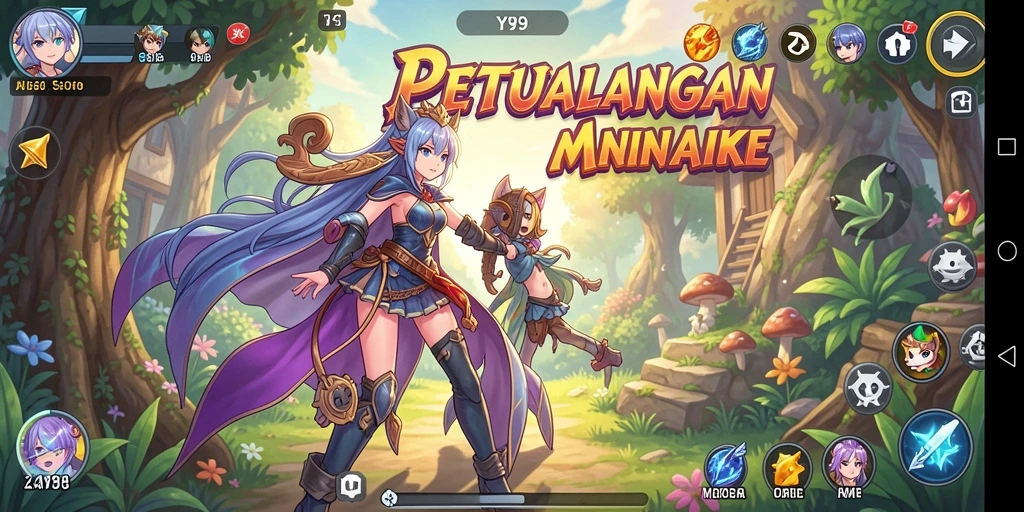 Tampilan gameplay Y89 yang menawan dan karakter Anime yang beragam.
