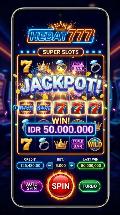 Tampilan antarmuka pengguna Hebat777 yang intuitif.